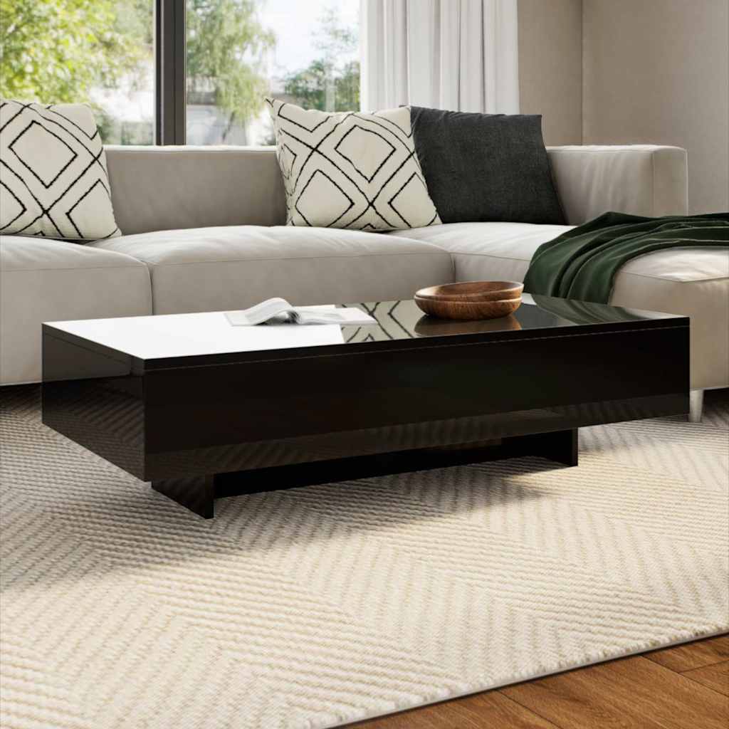 vidaXL Salontafel hoogglans wit