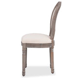 vidaXL Eetkamerstoelen 4 st stof crèmekleurig