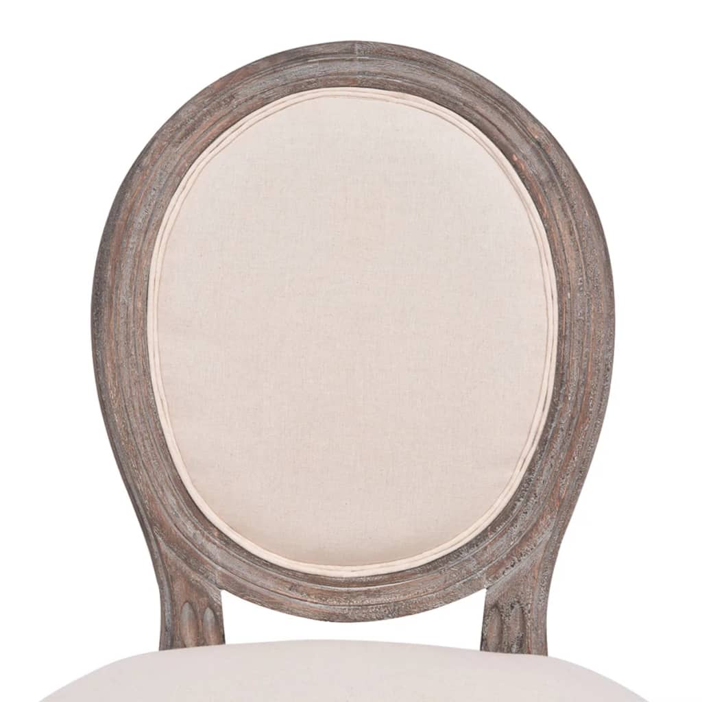vidaXL Eetkamerstoelen 4 st stof crèmekleurig