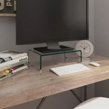 vidaXL TV-meubel/monitorverhoger transparant 60x25x11 cm glas