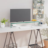 vidaXL TV-meubel/monitorverhoger transparant 60x25x11 cm glas