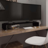 vidaXL TV-meubel/monitorverhoger transparant 60x25x11 cm glas