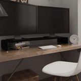 vidaXL TV-meubel/monitorverhoger transparant 60x25x11 cm glas