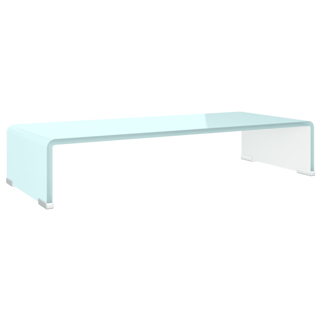 vidaXL TV-meubel/monitorverhoger transparant 60x25x11 cm glas