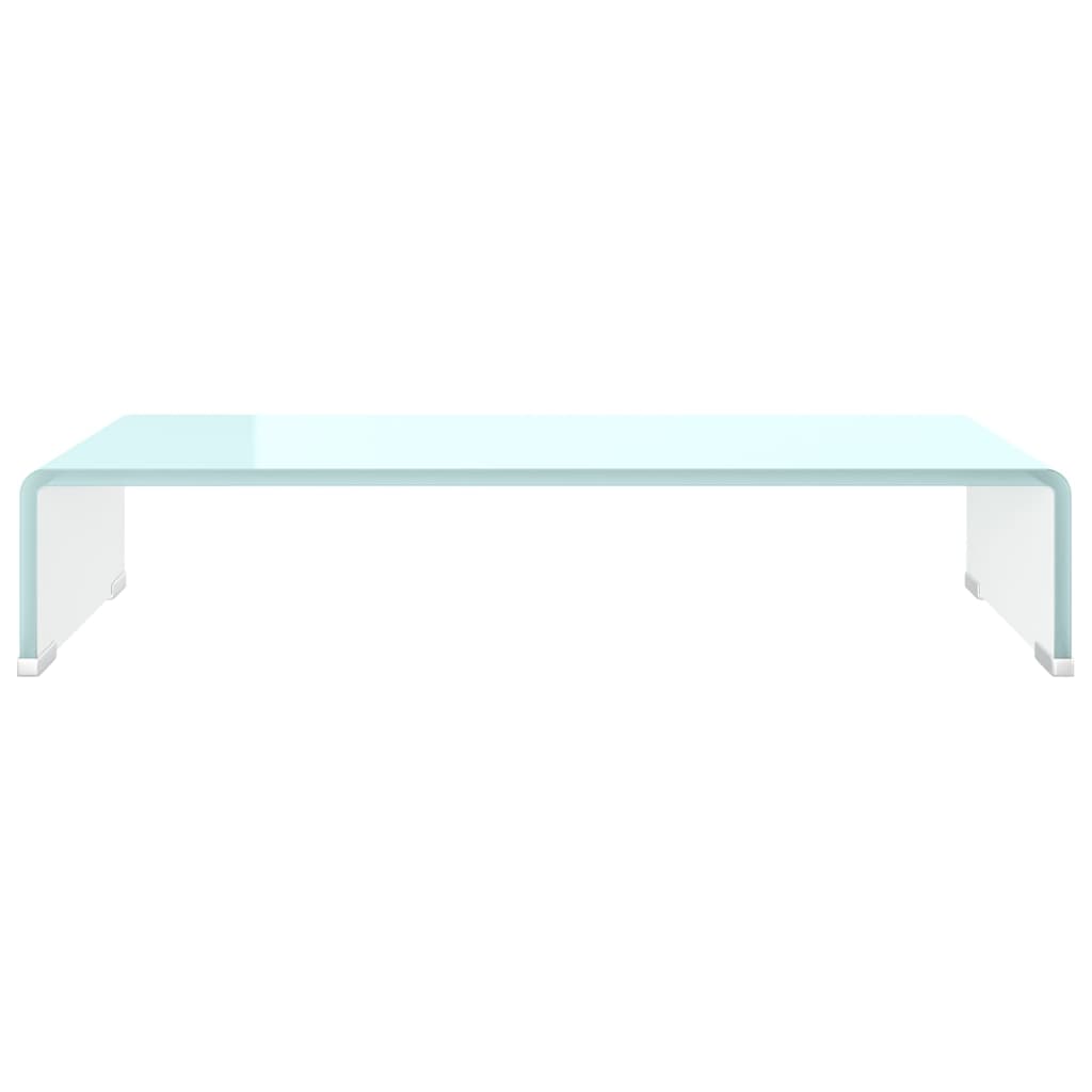 vidaXL TV-meubel/monitorverhoger transparant 60x25x11 cm glas
