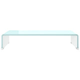 vidaXL TV-meubel/monitorverhoger transparant 60x25x11 cm glas