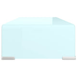 vidaXL TV-meubel/monitorverhoger transparant 60x25x11 cm glas