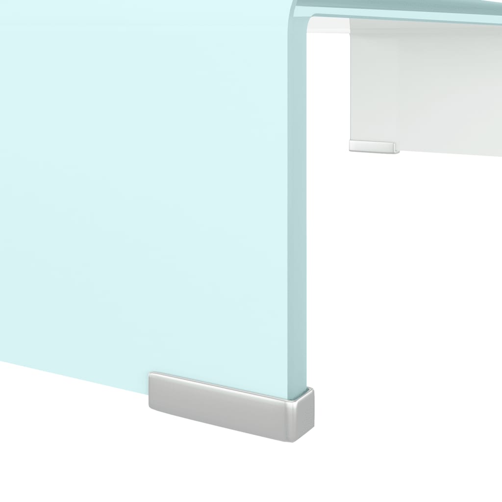 vidaXL TV-meubel/monitorverhoger transparant 60x25x11 cm glas
