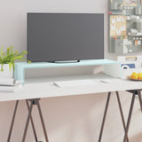 vidaXL TV-meubel/monitorverhoger transparant 60x25x11 cm glas