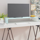 vidaXL TV-meubel/monitorverhoger transparant 60x25x11 cm glas
