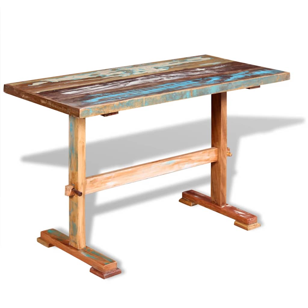 vidaXL Dining Table 110x55x78 cm Solid Reclaimed Wood
