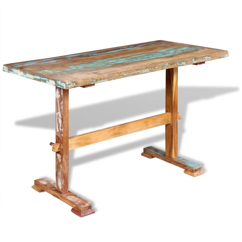 vidaXL Dining Table 110x55x78 cm Solid Reclaimed Wood