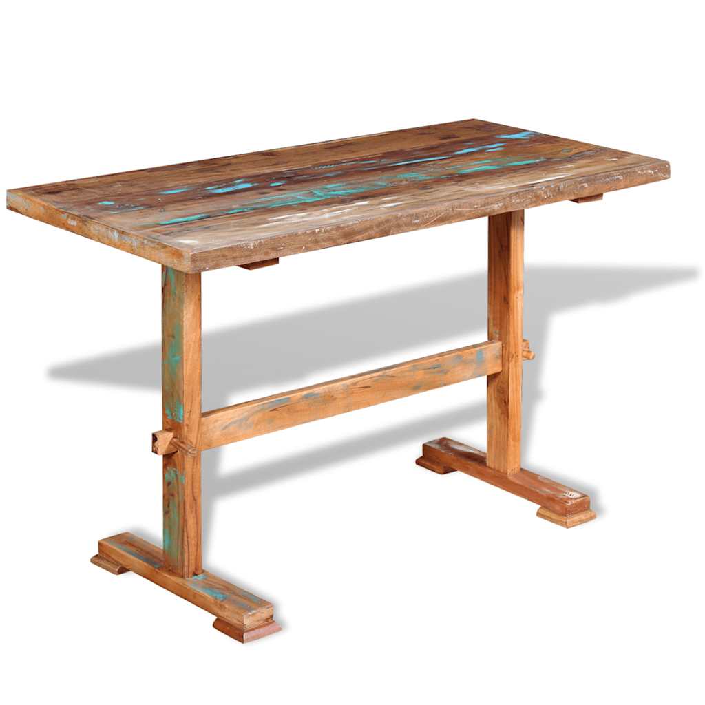 vidaXL Dining Table 110x55x78 cm Solid Reclaimed Wood