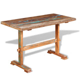 vidaXL Dining Table 110x55x78 cm Solid Reclaimed Wood
