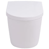 vidaXL Wall-hung toilet ceramic black