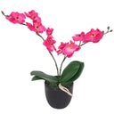 vidaXL Kunstplant orchidee met pot 30 cm wit