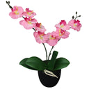 vidaXL Kunstplant orchidee met pot 30 cm wit