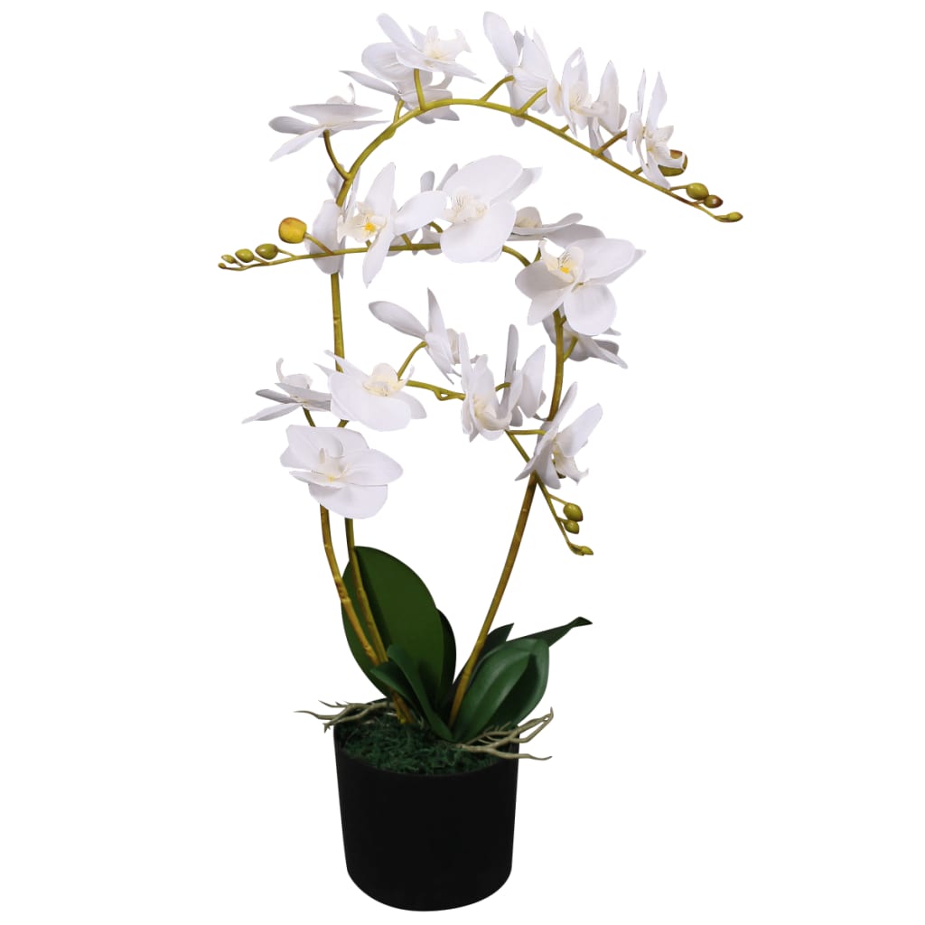 vidaXL Artificial Orchid with Pot 30 cm White