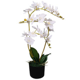 vidaXL Artificial Orchid with Pot 30 cm White