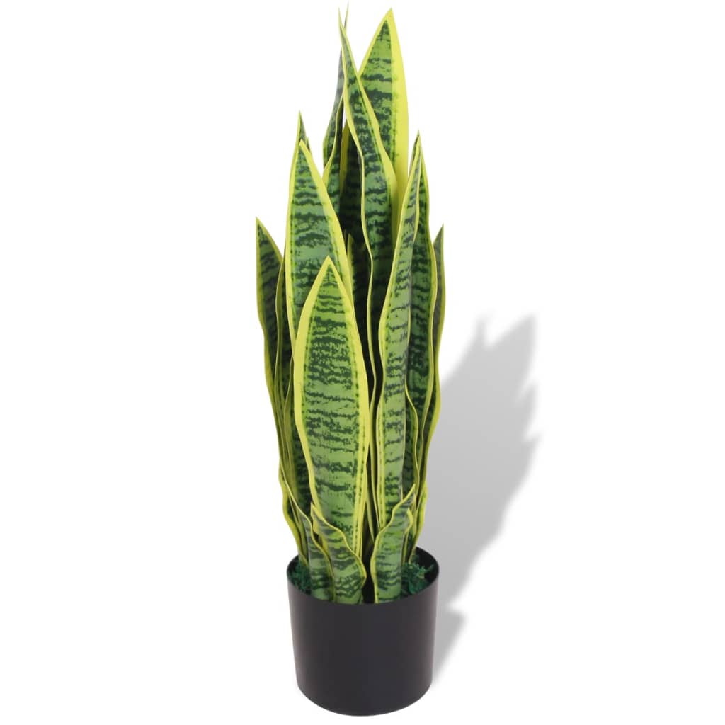 vidaXL Artificial sansevieria plant with pot 90 cm green