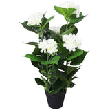 vidaXL Artificial Hydrangea Plant with Pot 60 cm Blue
