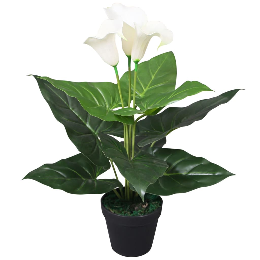 vidaXL Artificial Hydrangea Plant with Pot 60 cm Blue