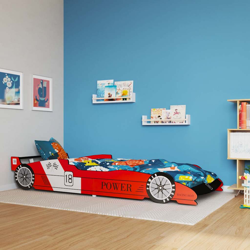 vidaXL Kids' Car Bed Red 90x200 cm