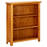 vidaXL Bookcase with 3 Shelves 70x22.5x82 cm Solid Oak Wood