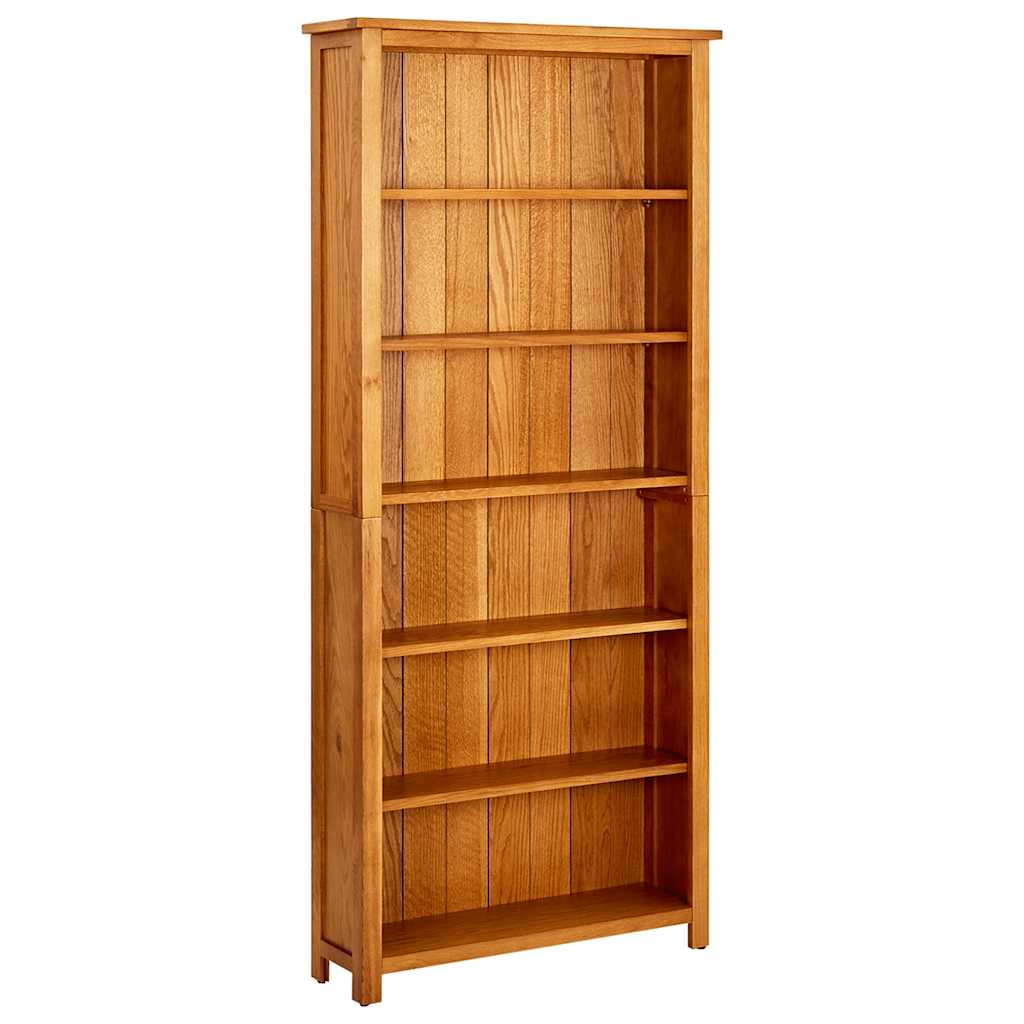 vidaXL Bookcase with 3 Shelves 70x22.5x82 cm Solid Oak Wood