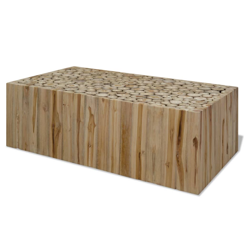 vidaXL Coffee table 50x50x35 cm solid teak wood