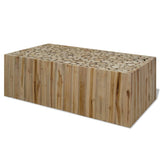 vidaXL Coffee table 50x50x35 cm solid teak wood
