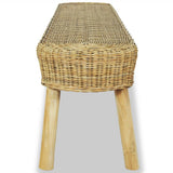 vidaXL Halbankje 110x35x45 cm natuurlijk rattan