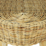 vidaXL Halbankje 110x35x45 cm natuurlijk rattan