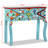 vidaXL Hand-Painted Console Table Solid Mango Wood Blue