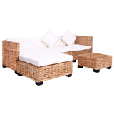 vidaXL Loungeset Natural Rattan 27-Piece