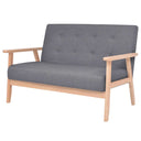 vidaXL Two-seater Sofa Fabric Light Grey