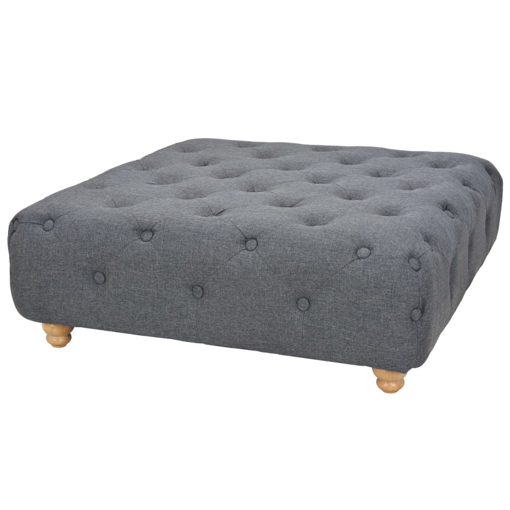 vidaXL Pouffe 80x80x30 cm fabric dark grey
