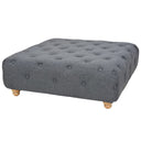 vidaXL Pouffe 80x80x30 cm fabric dark grey