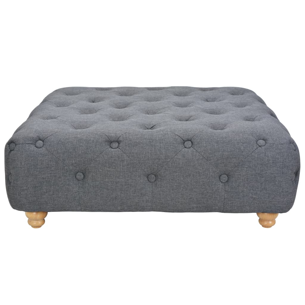 vidaXL Pouffe 80x80x30 cm fabric dark grey