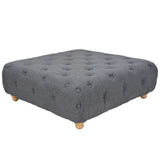 vidaXL Pouffe 80x80x30 cm fabric dark grey