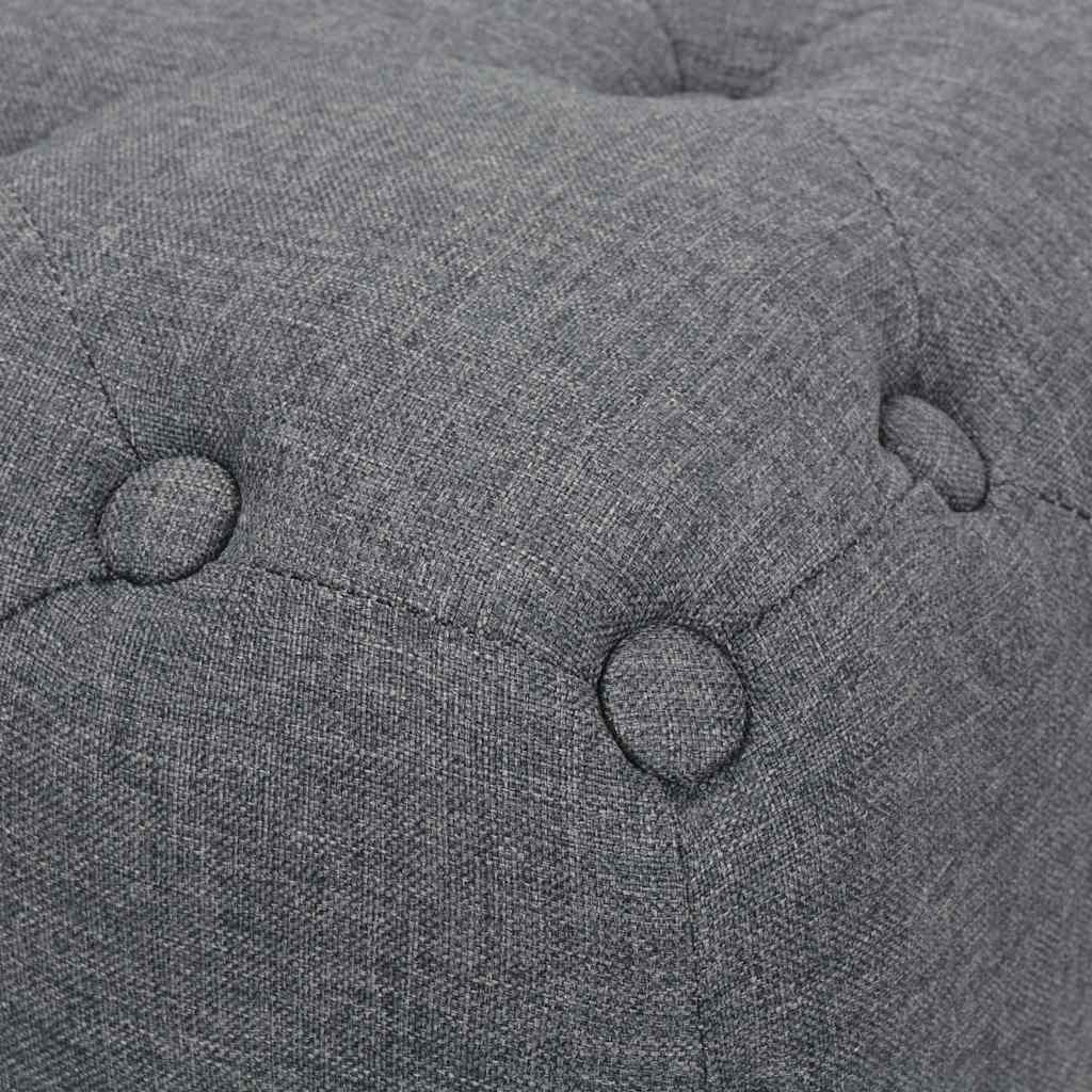 vidaXL Pouffe 80x80x30 cm fabric dark grey