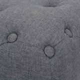 vidaXL Pouffe 80x80x30 cm fabric dark grey