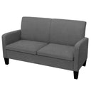 vidaXL Tweezitsbank 135x65x76 cm lichtgrijs