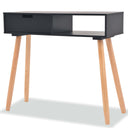 vidaXL Wandtafel 80x30x72 cm massief grenenhout wit