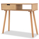 vidaXL Wandtafel 80x30x72 cm massief grenenhout wit
