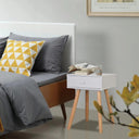 vidaXL Nightstands 2 pcs 40x30x61 cm solid pine wood white