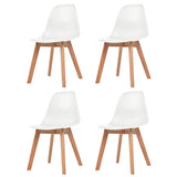 vidaXL Dining Chairs 6 pcs Plastic White