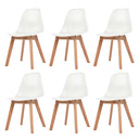 vidaXL Eetkamerstoelen 6 st kunststof wit