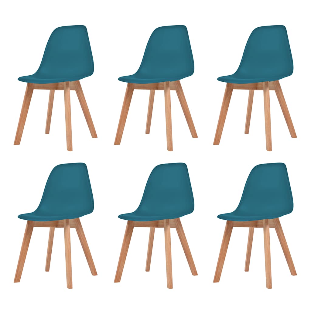 vidaXL Dining Chairs 6 pcs Plastic White