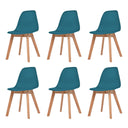 vidaXL Eetkamerstoelen 6 st kunststof wit